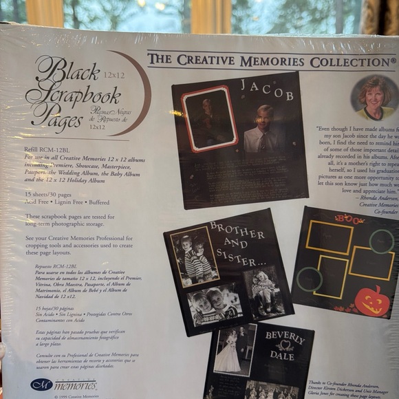 Creative Memories Other - THE CREATIVE MEMORIES BLACK SCRAPBOOK PAGES 12 X 12 NEW 2 PACKS RCM-12BL 30 PAGE